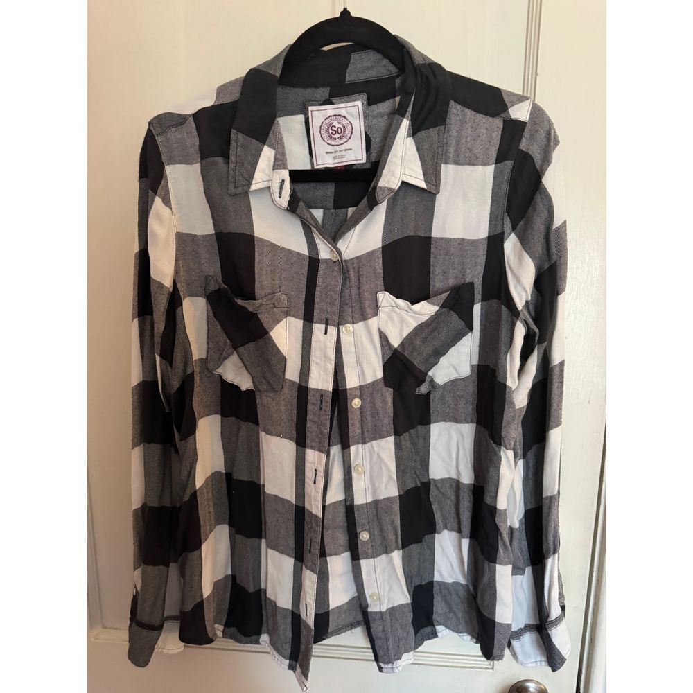 SO Rayon Plaid Shirt‎
